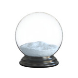Empty snow globe 3d rendering