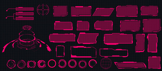Wall Mural - abstract technology futuristic concept hud interface hologram elements of digital data and circle