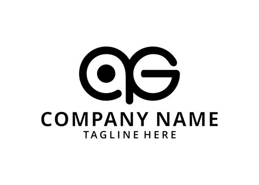 Initials AG Business logo Vector template. Simple AG Letter logo. Initial AG font type logo.