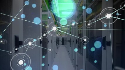 Poster - Animation of network of connections over computer servers