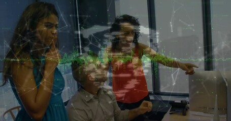 Poster - Animation of network of connections over business people