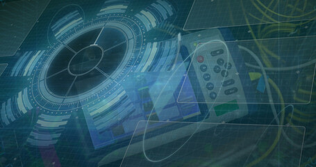 Poster - The image shows data processing taking place over a brain