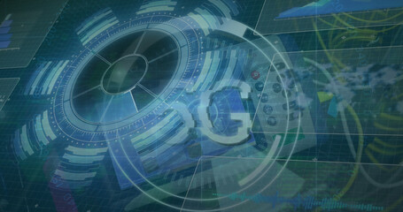 Poster - The image shows data processing taking place over a brain