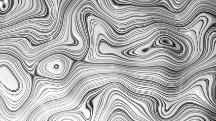 Poster - Black and white wavy surface. Infinitely looped animation