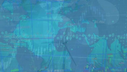 Poster - Animation of connections and data processing over world map