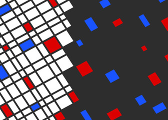 Poster - Abstract background with colorful irregular square pattern. Abstracts pixelate background