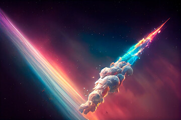 Aufkleber - Beautiful abstract illustrations background with glowing lights