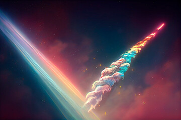 Aufkleber - Beautiful abstract illustrations rainbow in the sky