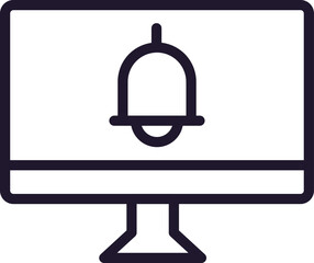 Fototapete - Computer line icon on white background