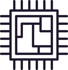 Fototapete - Device line icon on white background