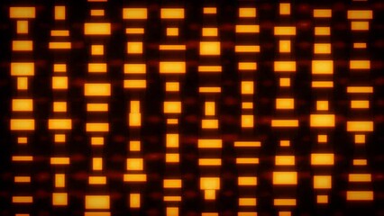 Wall Mural - burning orange and red 3d boxes - geometric abstract background - loop video