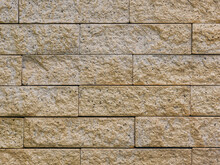 Sandstone Building Blocks, Rough Texture Of A Brick Wall Made Of