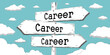 © PX Media - Career - outline signpost with three arrows