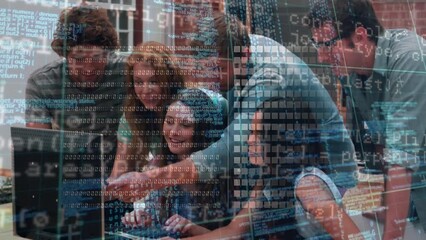 Poster - Animation of data processing over diverse students using computer