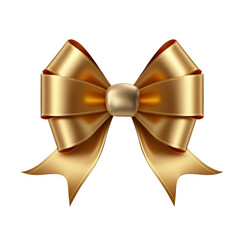 Wall Mural - gold bow and ribbon