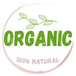 © Liliia Filimonkova - Organic eco natural bio sticker label logo icon. Logo with a pattern of green leaves. Ecological products. Stickers of eco-friendly products. Vector illustration of organic food icons