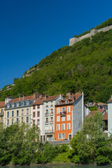 Wall Mural - Grenoble, cityscape image of Grenoble and the Alps , France 