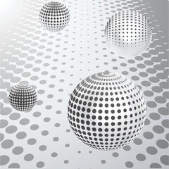 Fototapete - tech modern retro futuristic background .vector design composition with various technology elements 