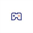 © satrio - Logo game icon abstract joystick shape  For esport line art gaming logo vector on the white background.