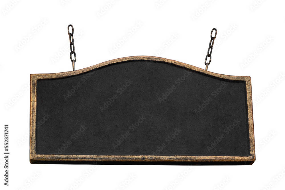 signboard hanging on a chain, isolated from the background Stock Photo ...