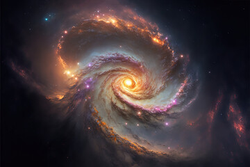 Wall Mural - galaxy, view from space. fantasy astronomy concept. concept of gravity. colorful wallpaper. science 