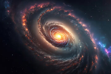 Wall Mural - galaxy, view from space. fantasy astronomy concept. concept of gravity. colorful wallpaper. science 