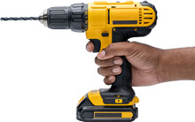 Hand Holding A Cordless Power Drill