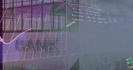 Poster - Animation of data processing over cityscape