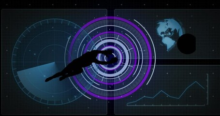 Poster - Animation of scope scanning and data processing over football player
