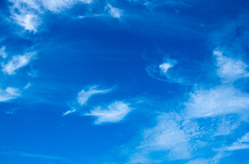 Wall Mural - blue sky background with white clouds