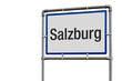 Ortseinfahrtsschild, Stadt Salzburg, Österreich