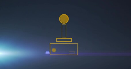 Sticker - Animation of gamepad icon over light trails