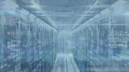 Poster - Animation of data processing over server room