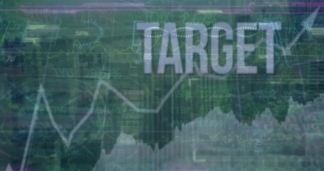 Poster - The video shows a cityscape with a stock market overlay