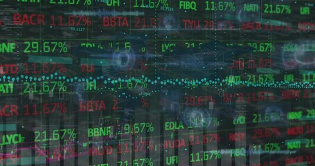 Poster - Animation of financial data processing over scope scanning