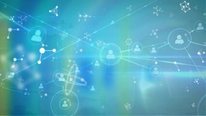 Poster - Animation of purple pattern, molecules and network of connections