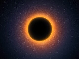 Wall Mural - black hole in outer space. the gravitational lens bends space. bright light around the event horizon