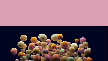 Poster - Animation of spots moving on black background