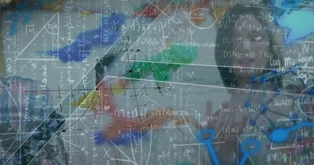 Poster - Animation of mathematical equations over diverse schoolchildren