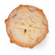 Traditional british christmas mince pie isolated on white top view.