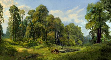 landscape with trees