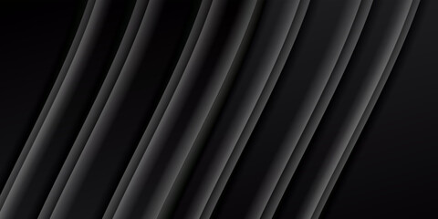 Wall Mural - Black lighting background with diagonal stripes. Vector abstract background. Black grey stripe lines cloth stripe texture