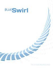 Leinwandbilder - Abstract tech background with dotted blue swirl