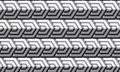 Sticker - illustration simple seamless geometric hexagonal cube pattern isolated on background