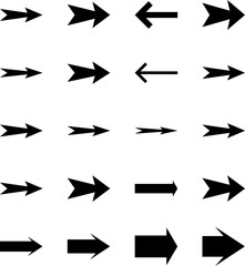 Poster - Vector Arrows set. Simple arrows icon illustration on white..eps