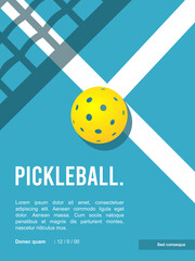 Wall Mural - great memorable pickleball poster design best for your digital graphic and print