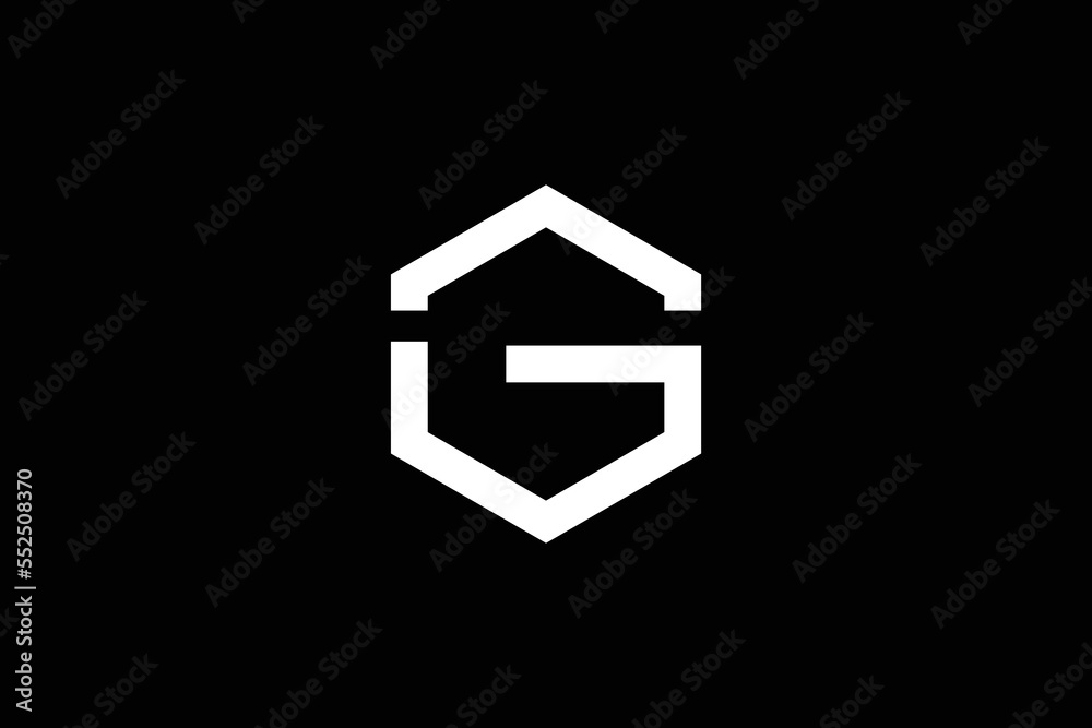Letter G Roof Logo Design Template. black house icon Stock Vector ...