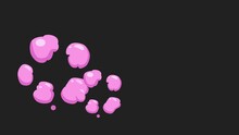 Visual Effect, Pink Explosions In Black Background