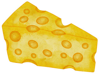 Wall Mural - cheese watercolor illustration