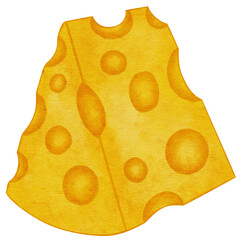 Wall Mural - cheese watercolor illustration